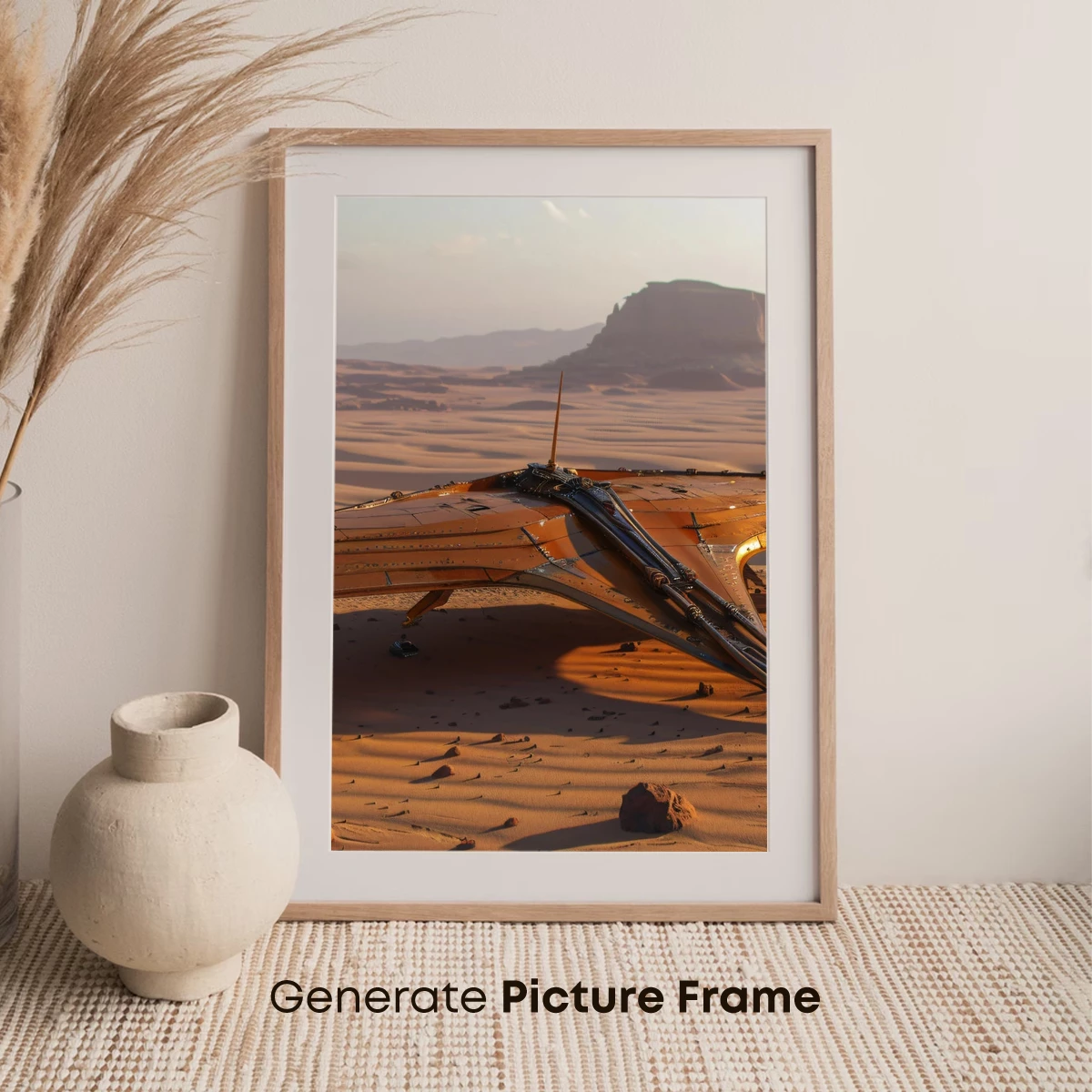Desert Wings: Futuristic Ship in Sand Dunes - Image 7