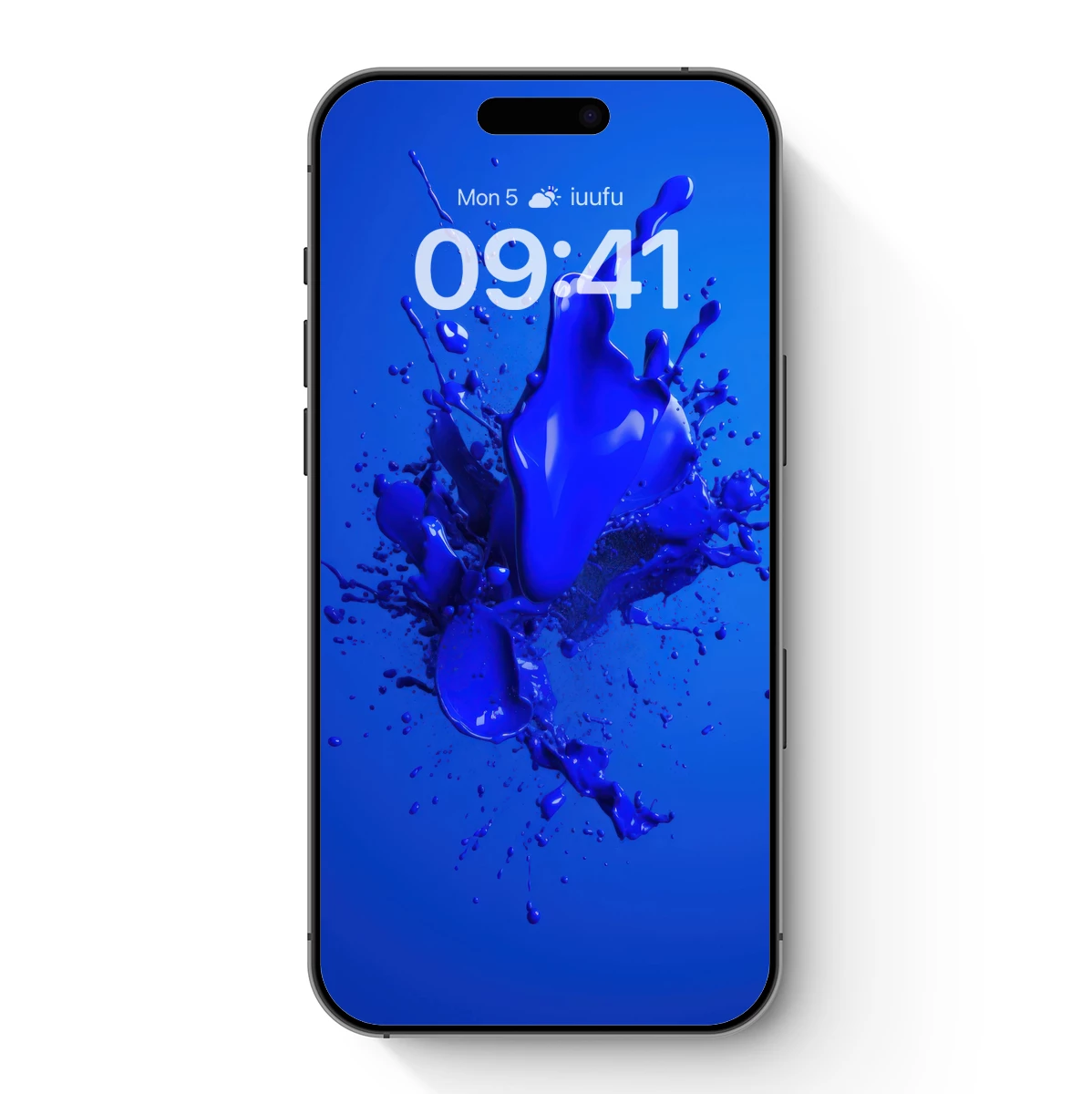 Blue Eruption: Dynamic Paint Splash Art