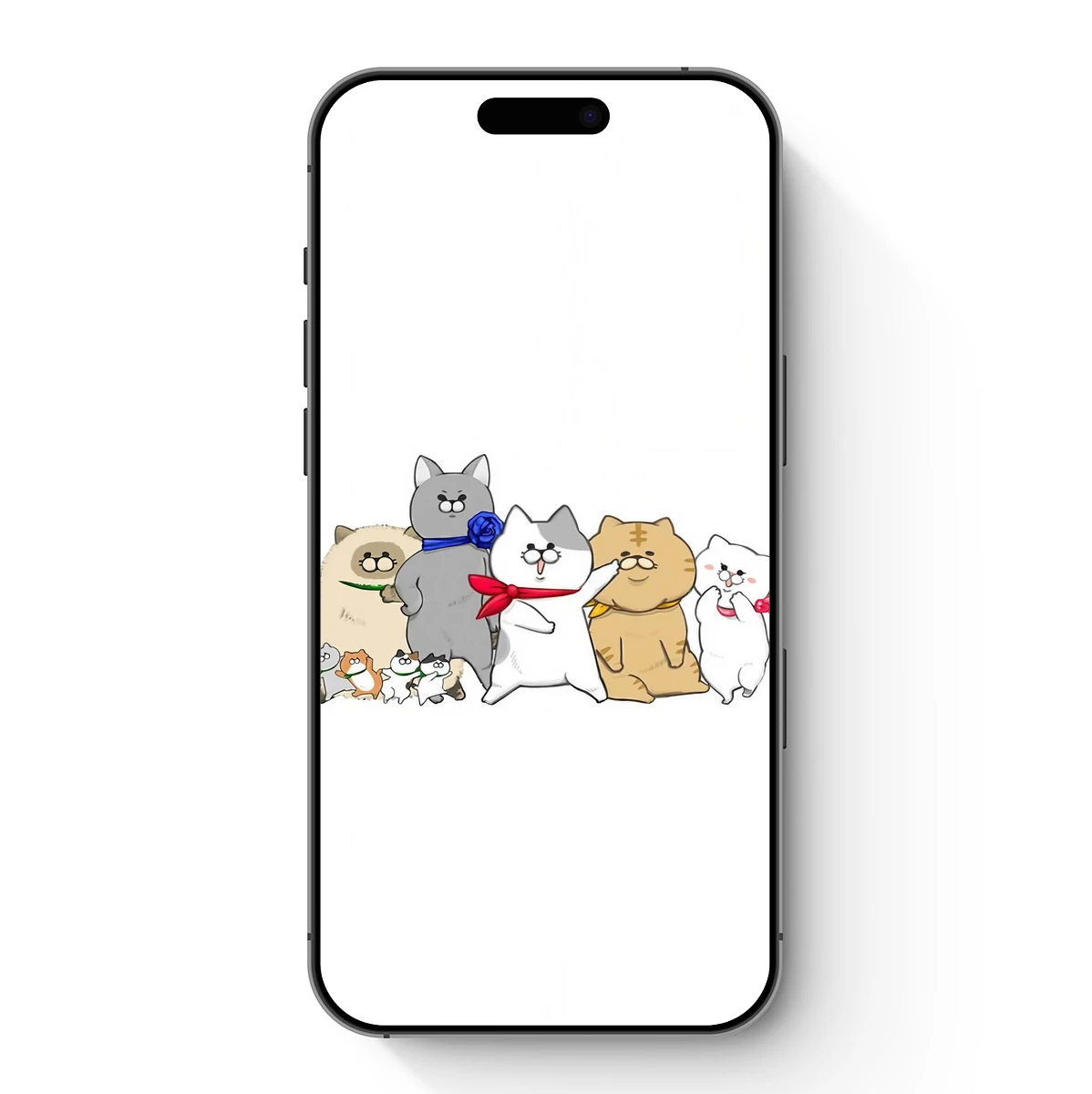 Cute Cat Parade: Whimsical Cartoon Feline Gathering