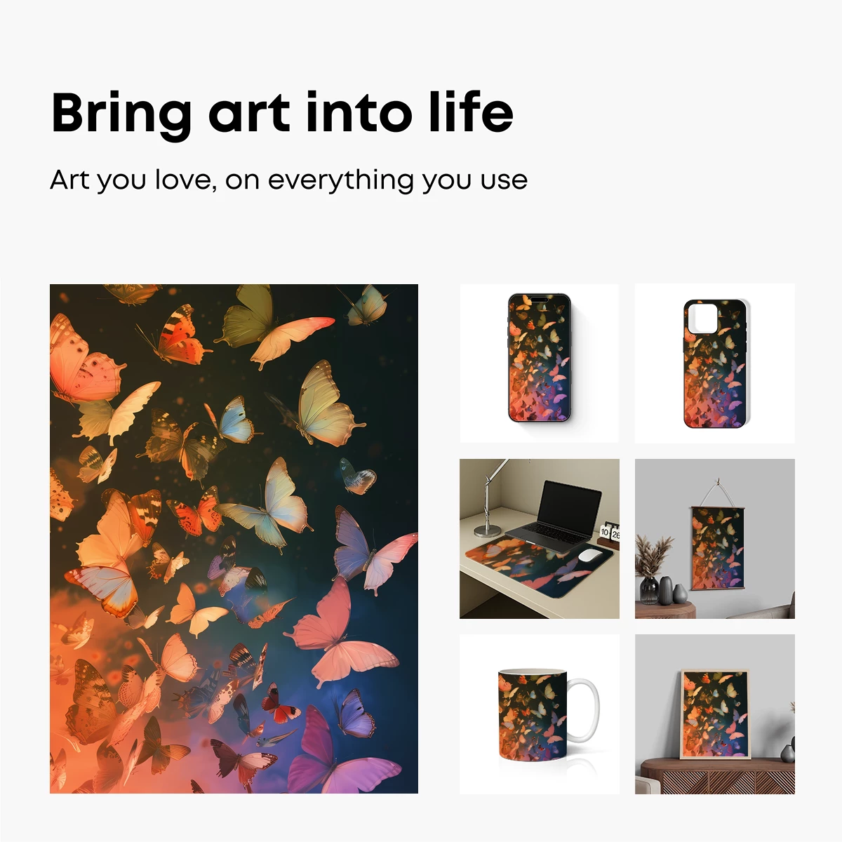 Butterfly Symphony in Sunset Hues - Image 2