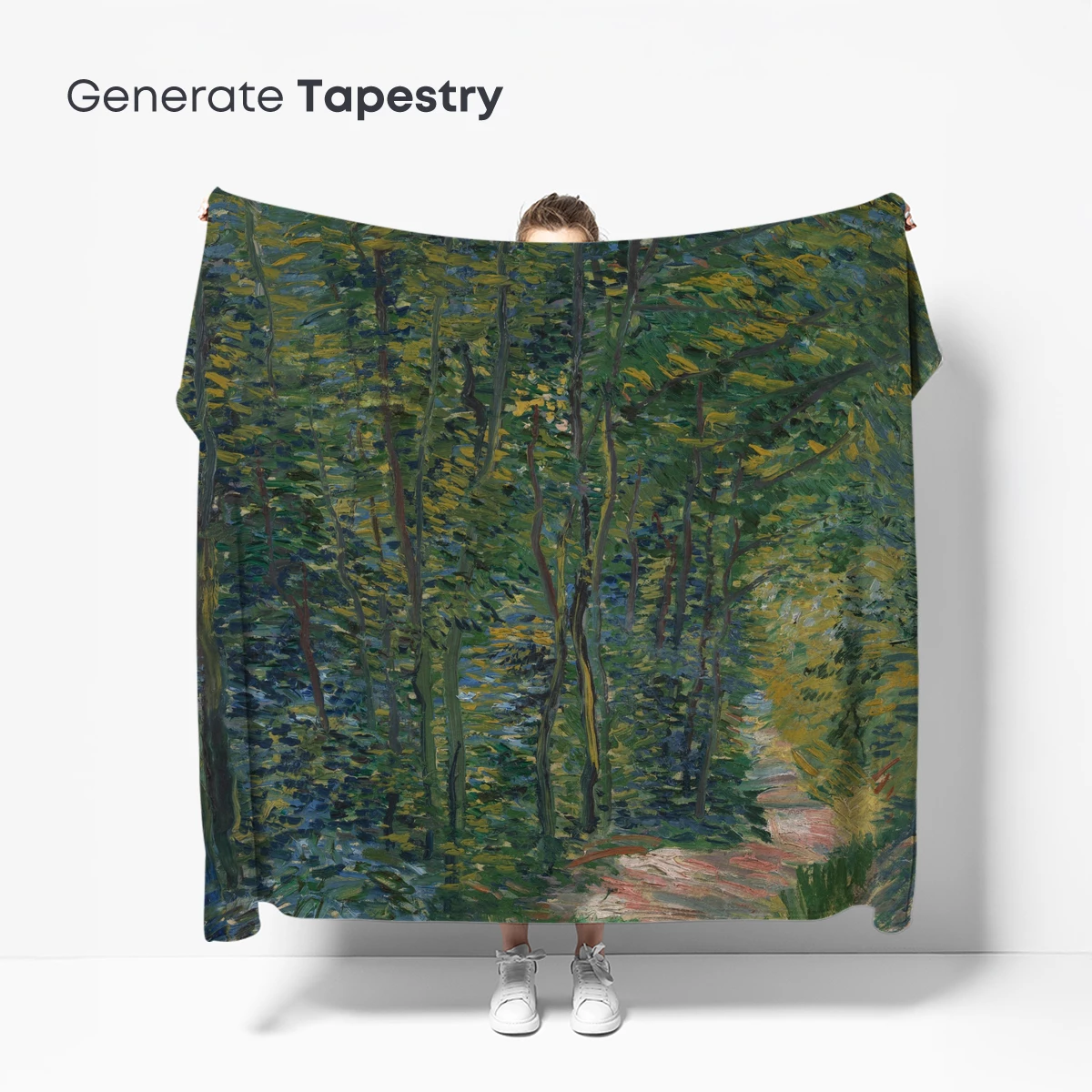 Impressionist Forest Path: Sunlit Serenity - Image 5