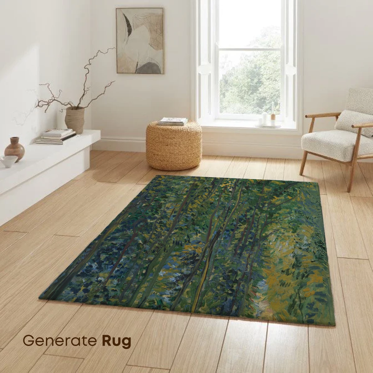 Impressionist Forest Path: Sunlit Serenity - Image 6