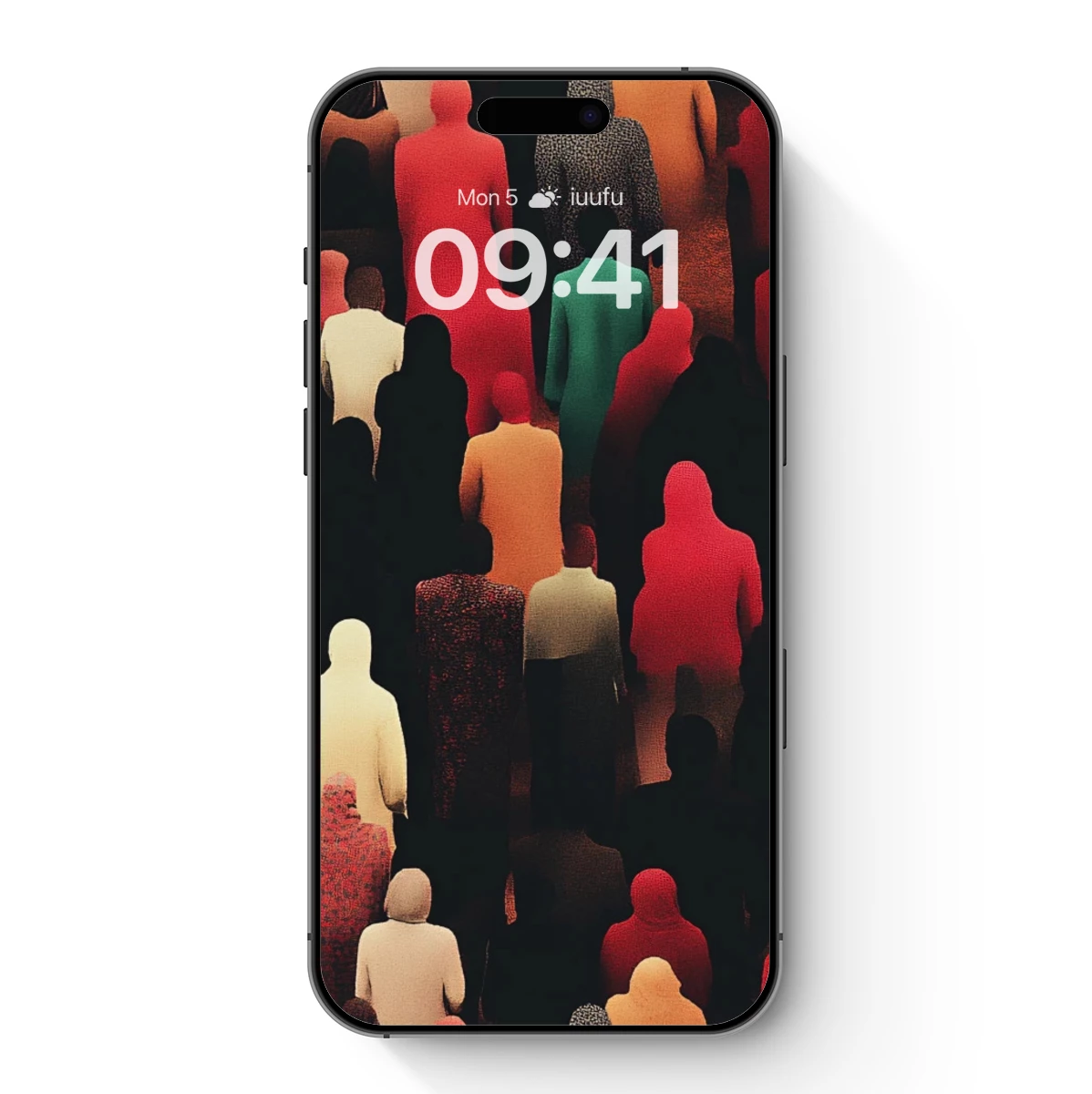 Colorful Crowd Silhouettes: A Symphony of Anonymity