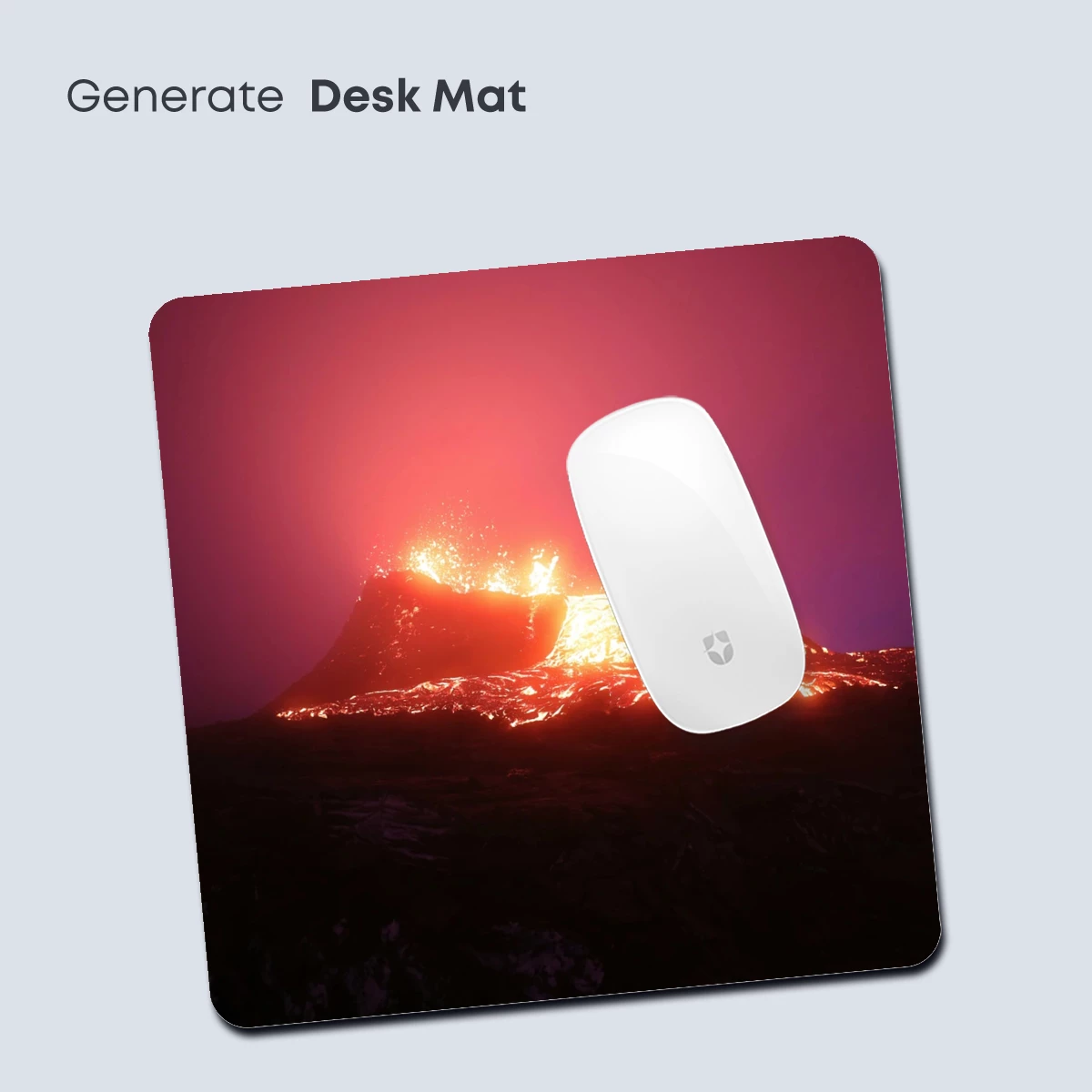 Erupting Lava Mountain: Fiery Night Glow - Image 4