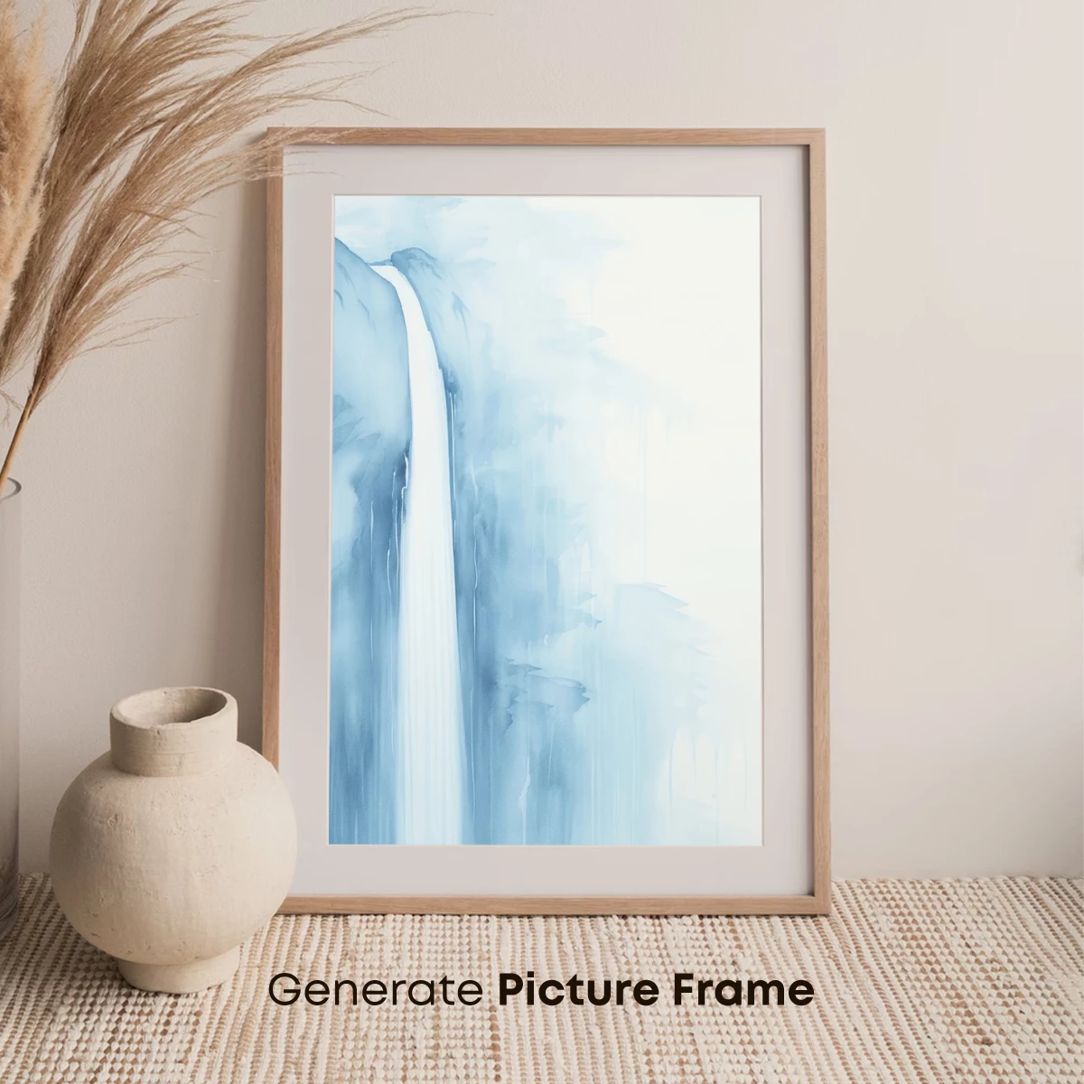 Ethereal Waterfall Mist: A Brushstroke Symphony - Image 7
