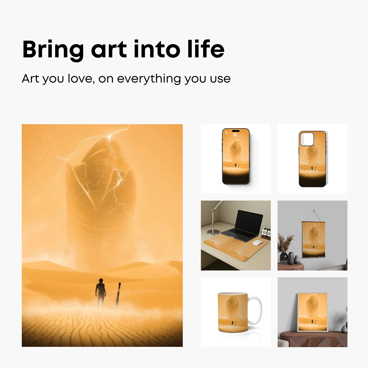 Desert Sentinel: Lightning Strikes the Monolith - Image 2