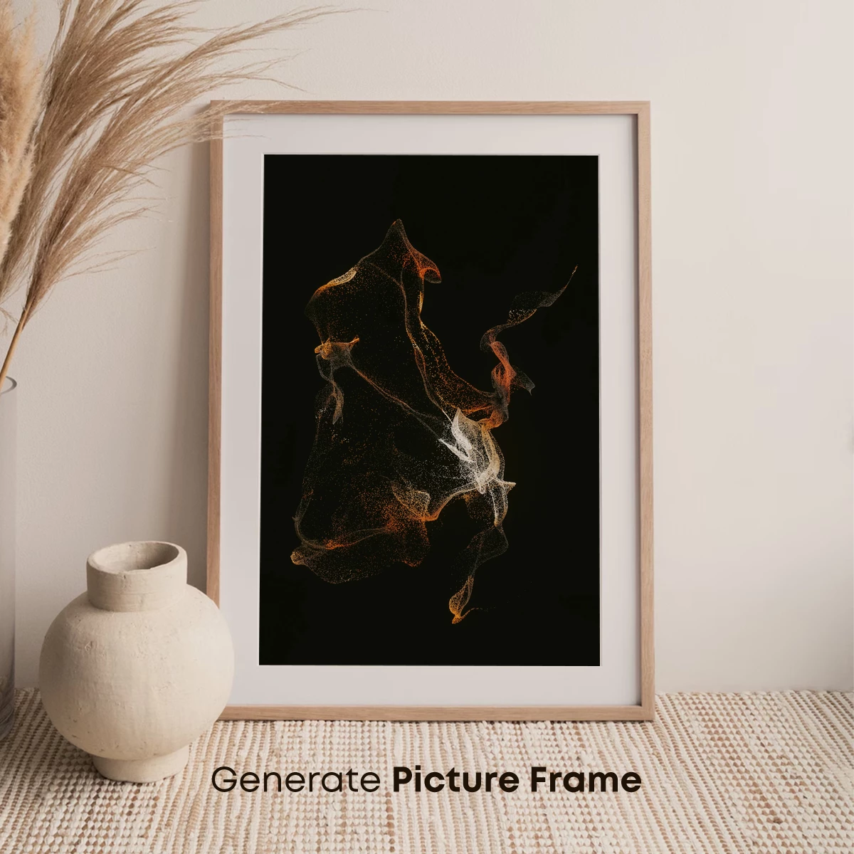 Ethereal Particle Dance: Golden Whispers in Darkness - Image 7