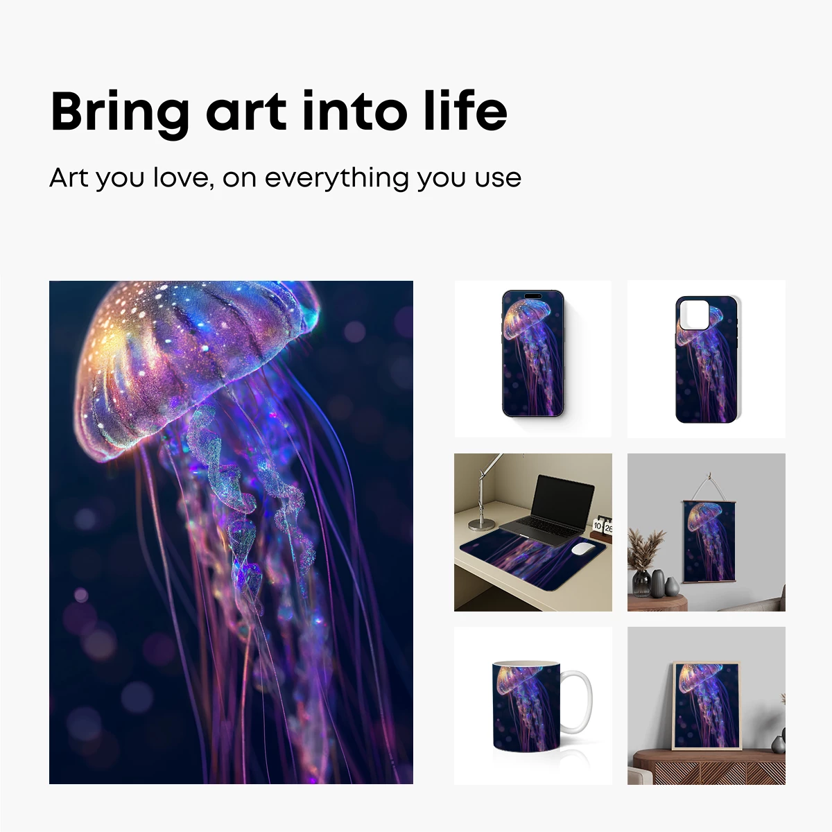 Cosmic Jellyfish: A Symphony of Light and Color - Image 2