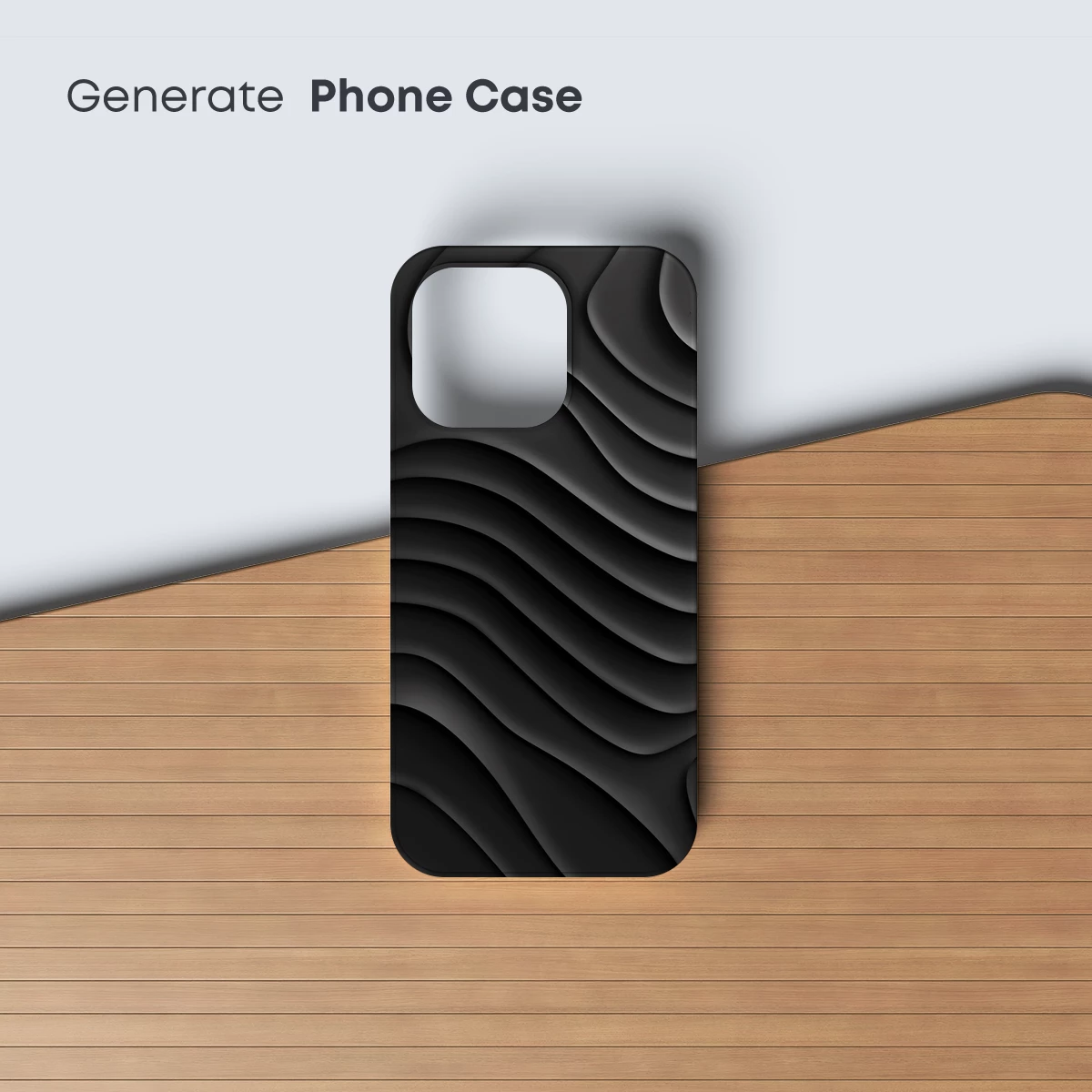 Elegant Black Waves: Abstract Fluidity - Image 3