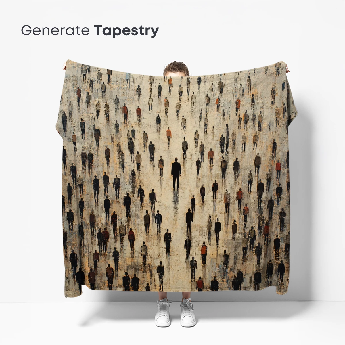 Crowd of Solitude: Abstract Urban Artistry - Image 5