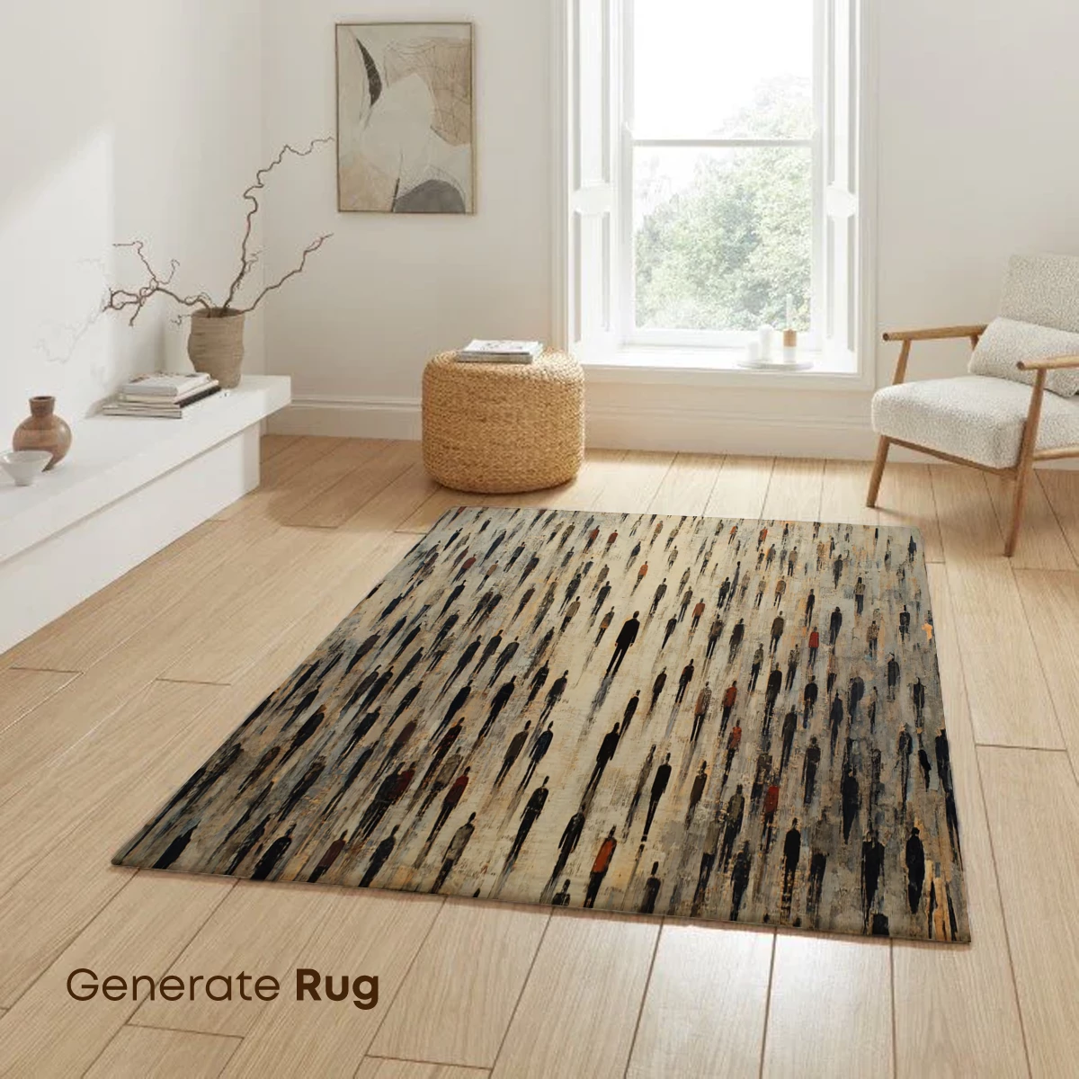 Crowd of Solitude: Abstract Urban Artistry - Image 6