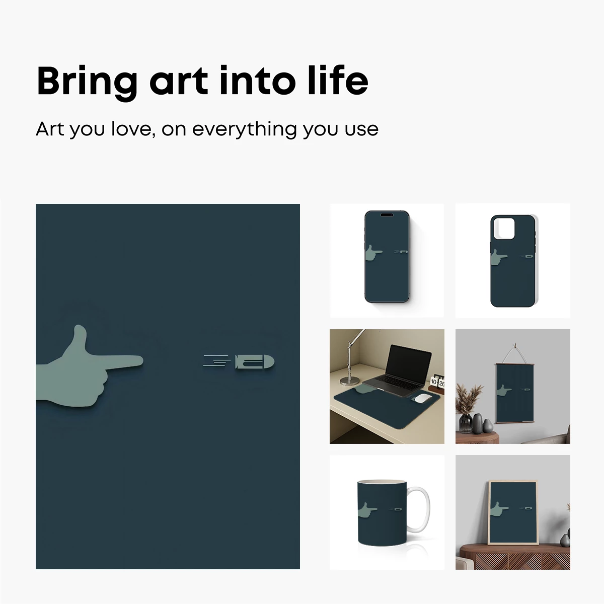 Gesture Launches Rocket: Minimalist Motion Art - Image 2