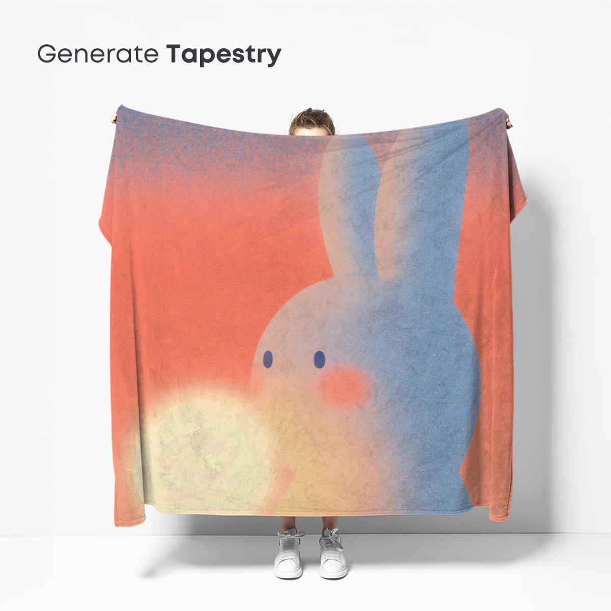 Glowing Embrace: Bunny Holding Light in Pastel Dreams - Image 5