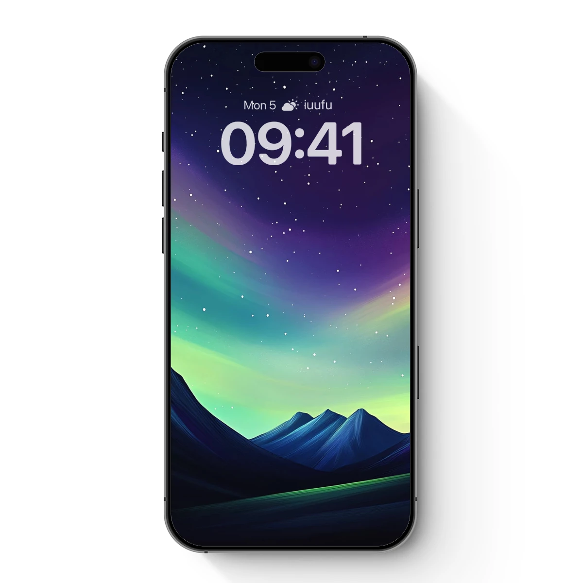 Aurora Over Midnight Mountains