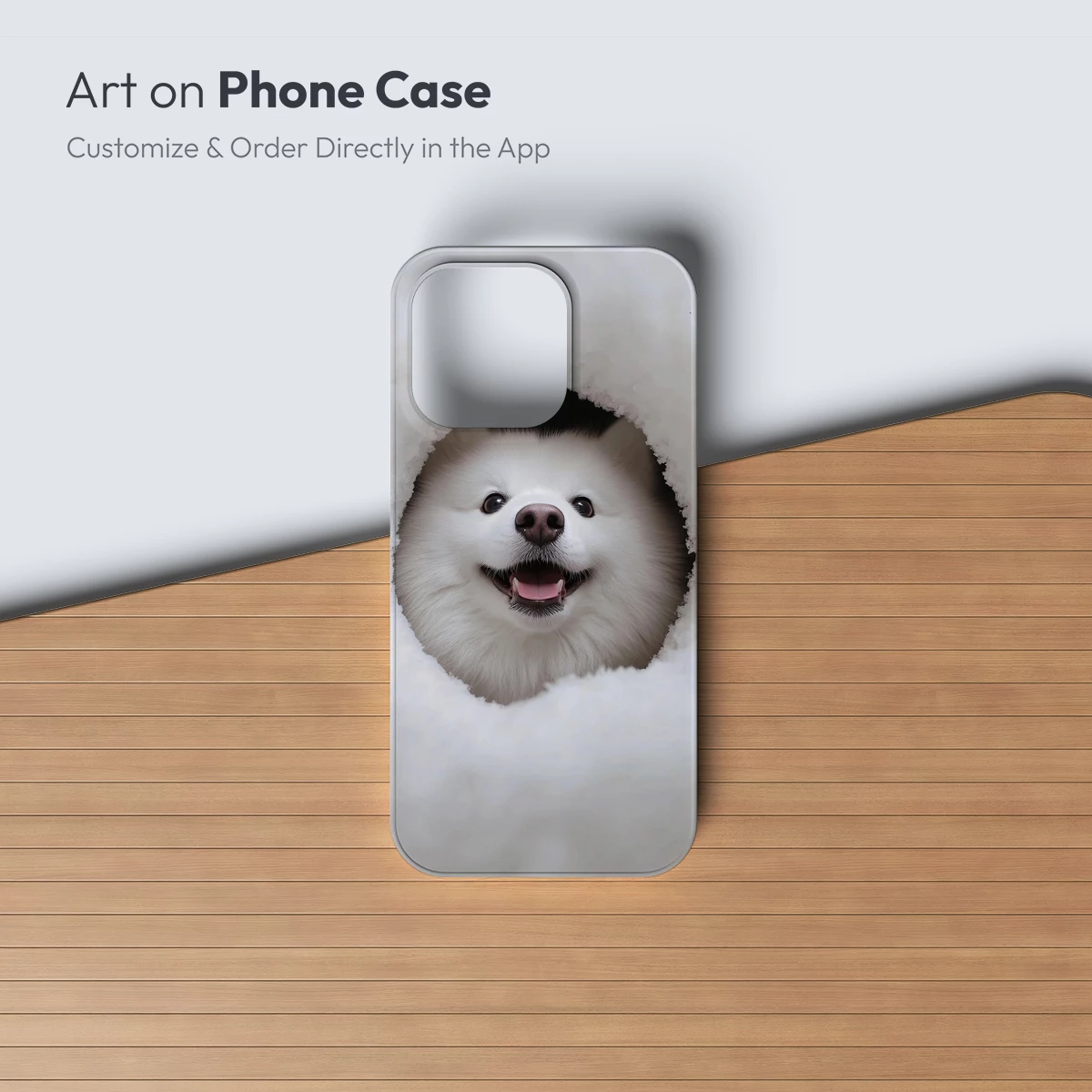 Fluffy Snowball Smile: Joyful Pup in Winter Wonderland - Image 3