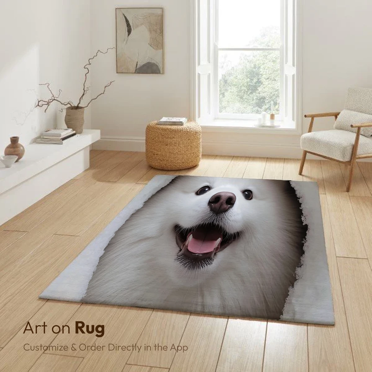 Fluffy Snowball Smile: Joyful Pup in Winter Wonderland - Image 6