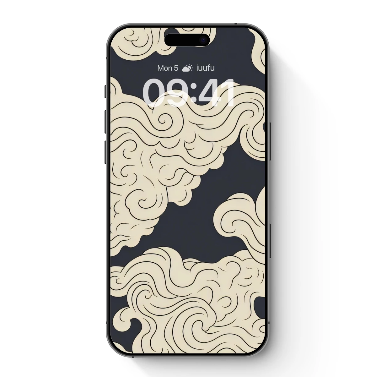 Elegant Swirling Clouds: Traditional Art Reimagined