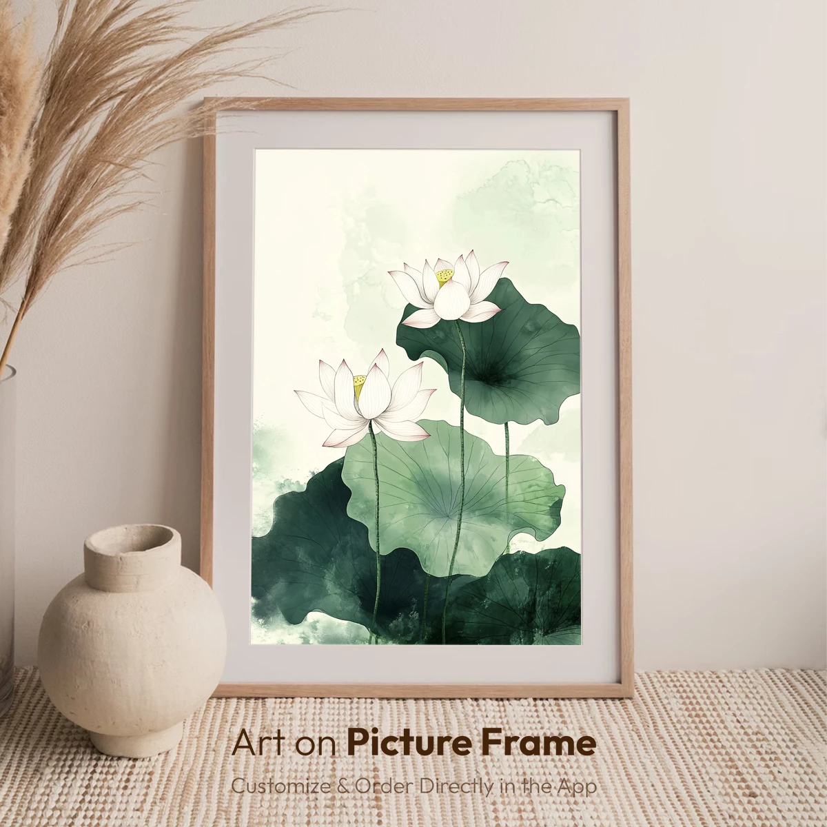 Elegant Lotus Serenity: Watercolor Harmony - Image 7