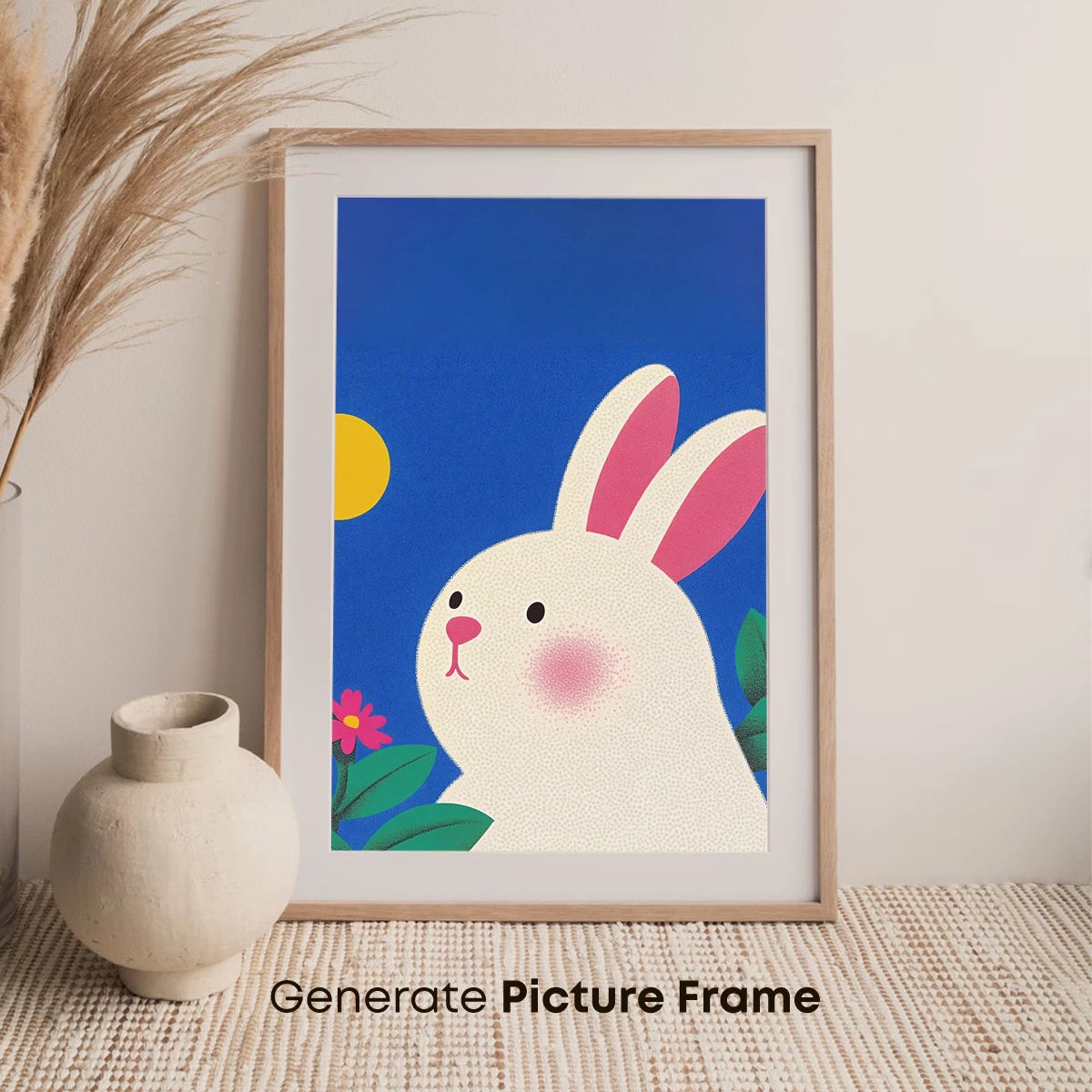 Dotwork Bunny Under Midnight Sun - Image 7
