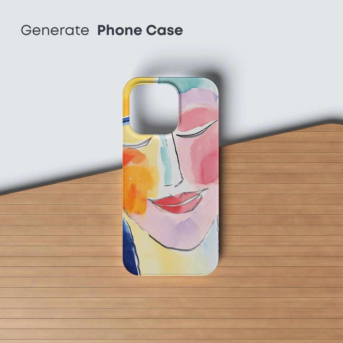 Abstract Harmony: Dual Faces in Watercolor Elegance - Image 3