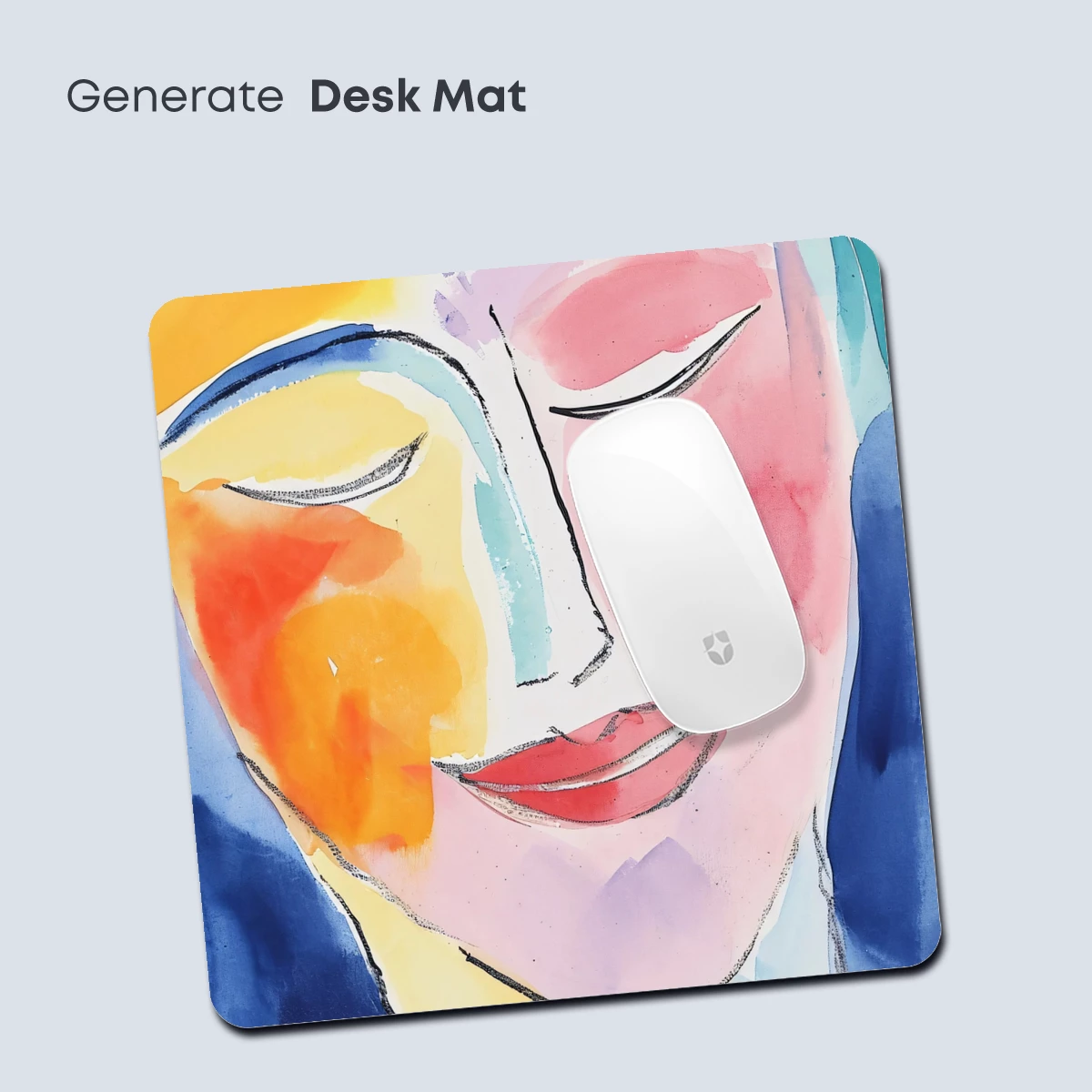 Abstract Harmony: Dual Faces in Watercolor Elegance - Image 4