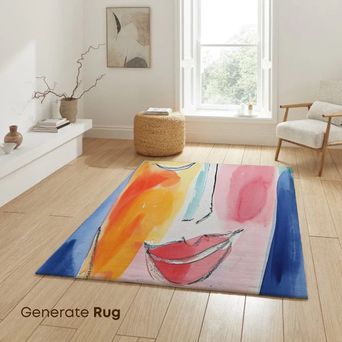 Abstract Harmony: Dual Faces in Watercolor Elegance - Image 6