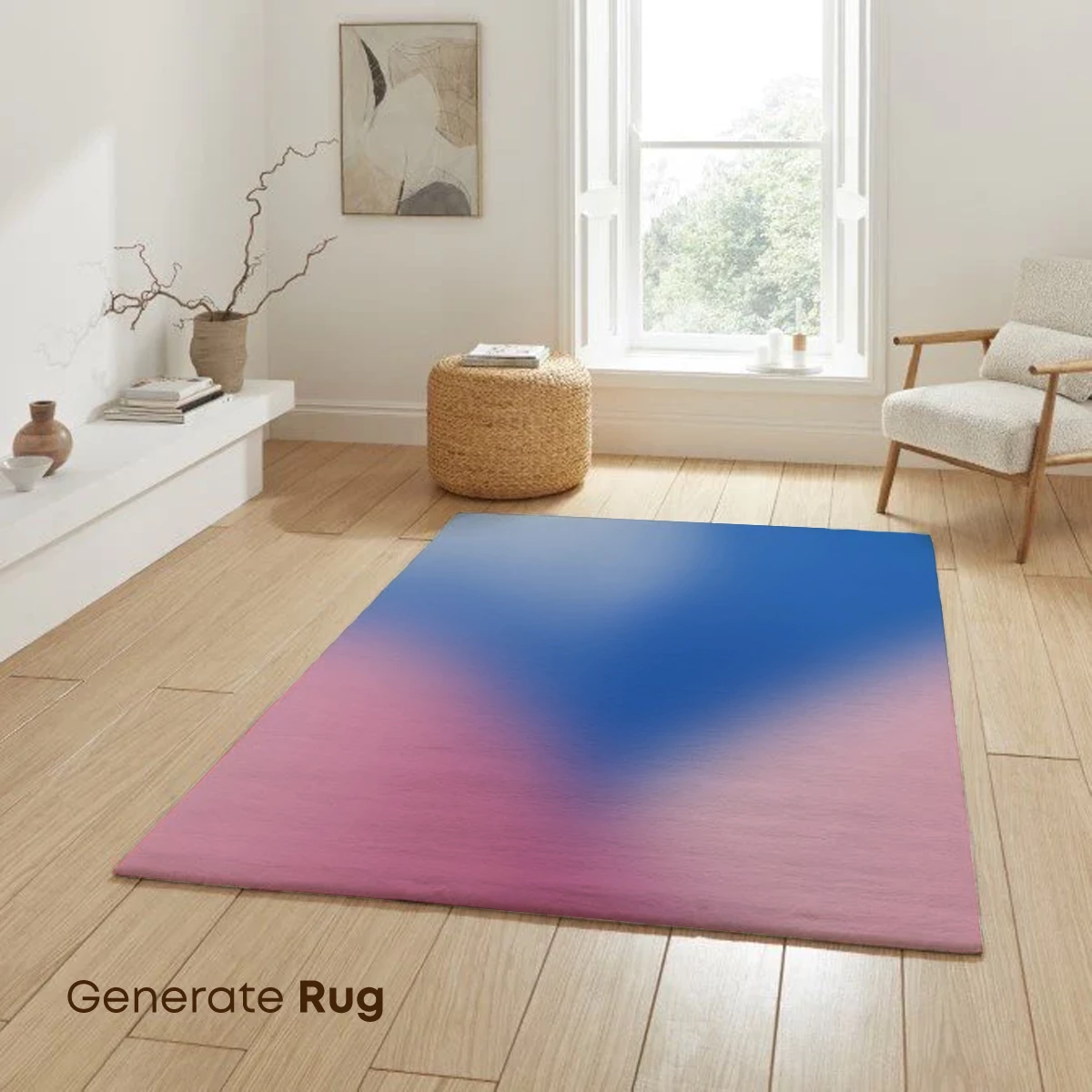 Blurred Dawn: Pink and Blue Abstract Harmony - Image 6