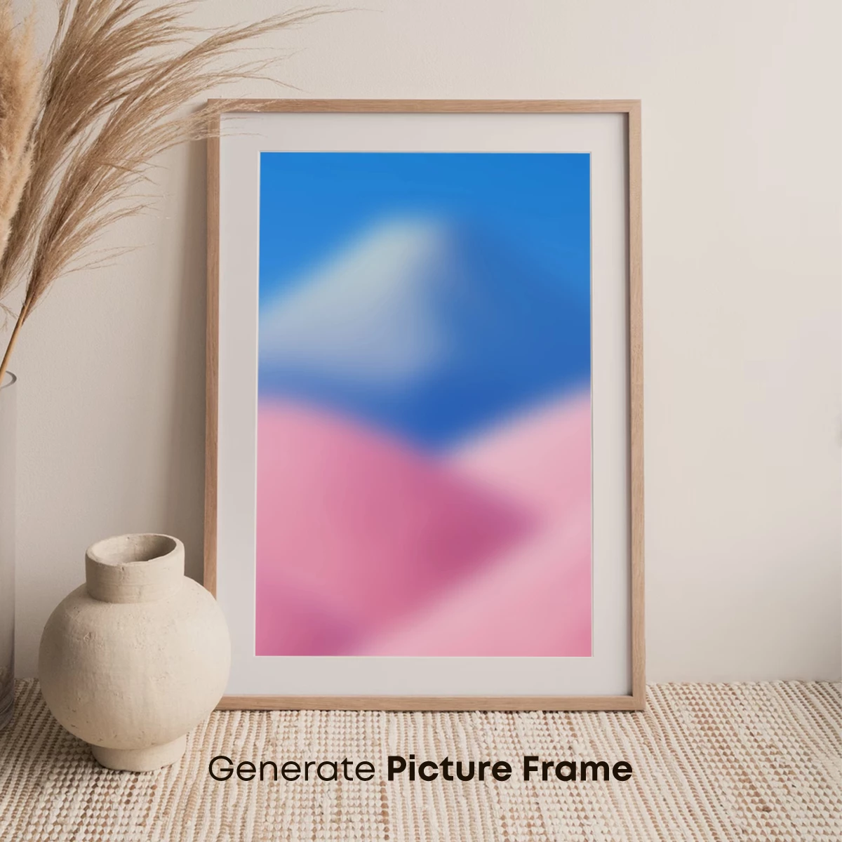 Blurred Dawn: Pink and Blue Abstract Harmony - Image 7