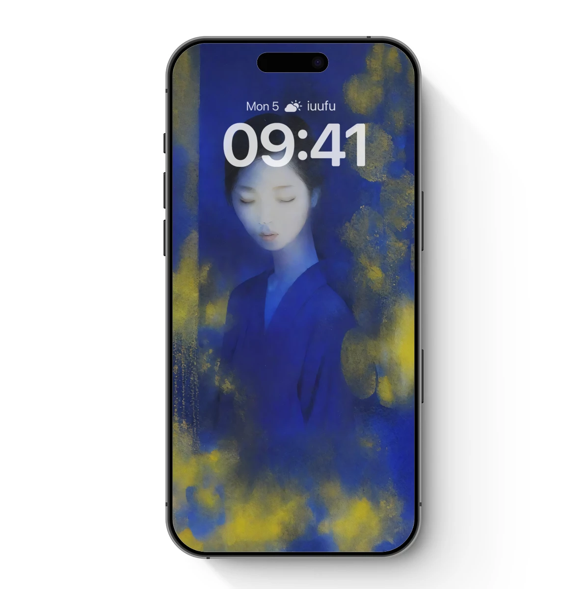 Blue Serenity: Ethereal Portrait in Midnight Hues