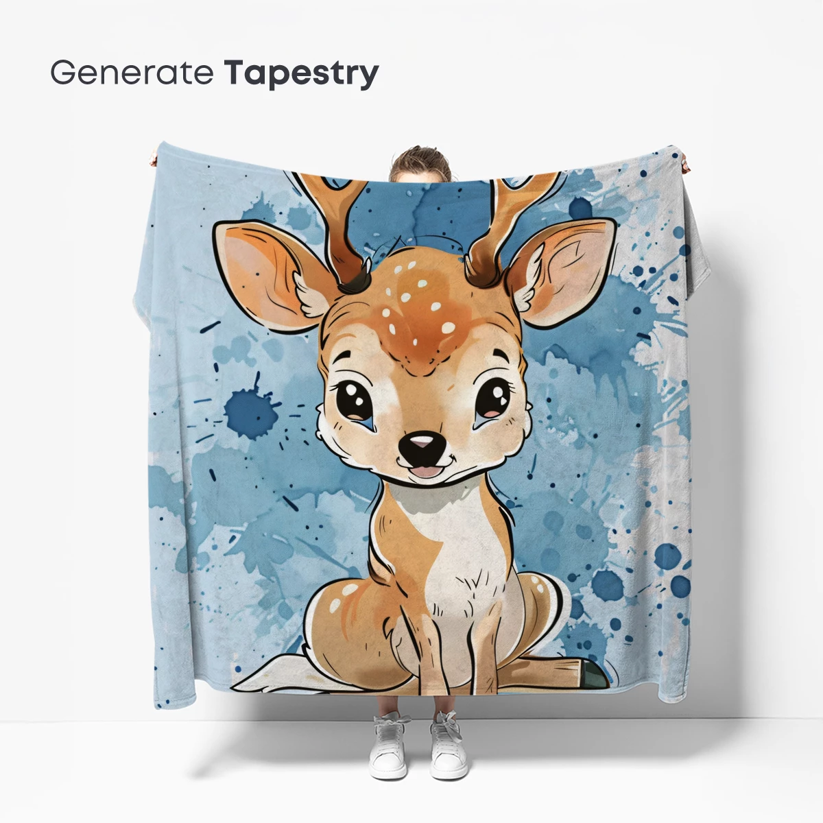 Charming Deer in Watercolor Wonderland - Image 5