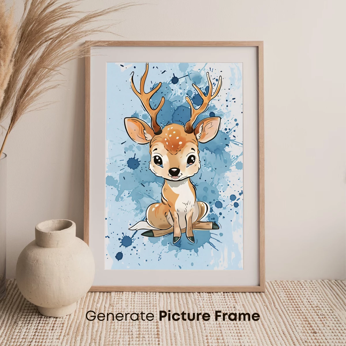 Charming Deer in Watercolor Wonderland - Image 7
