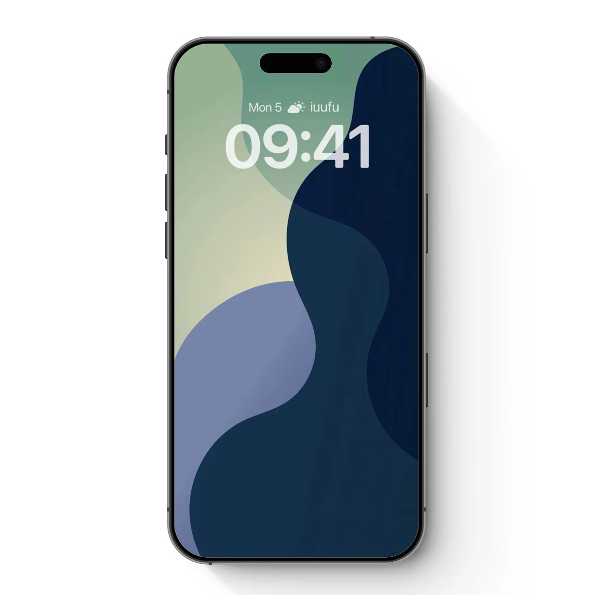 Abstract Fluidity: Navy and Mint Waves