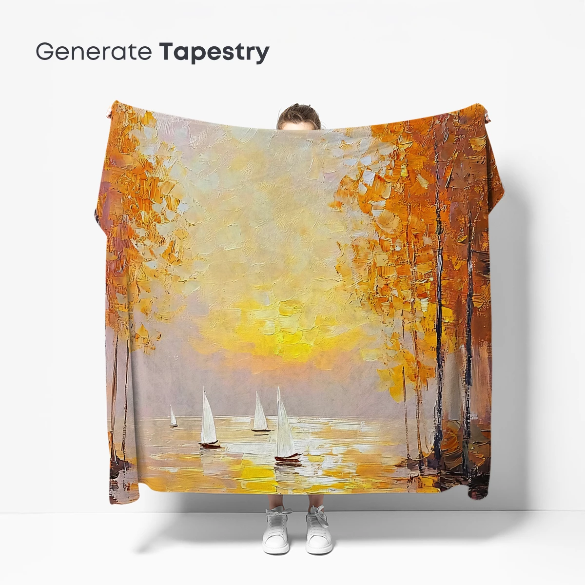 Autumn Sails: Impressionist Sunset Symphony - Image 5