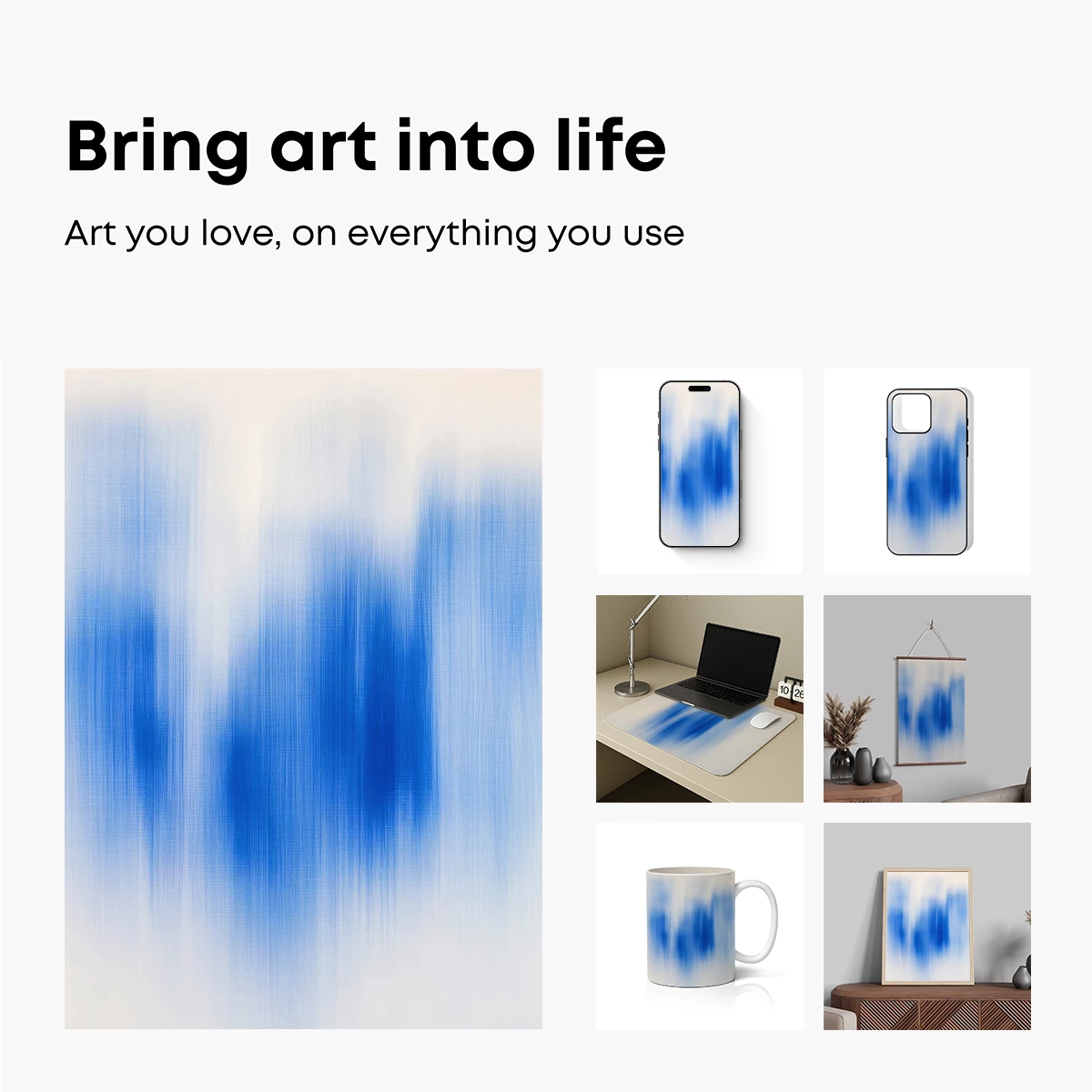 Blurred Blue Abstraction: A Study in Motion