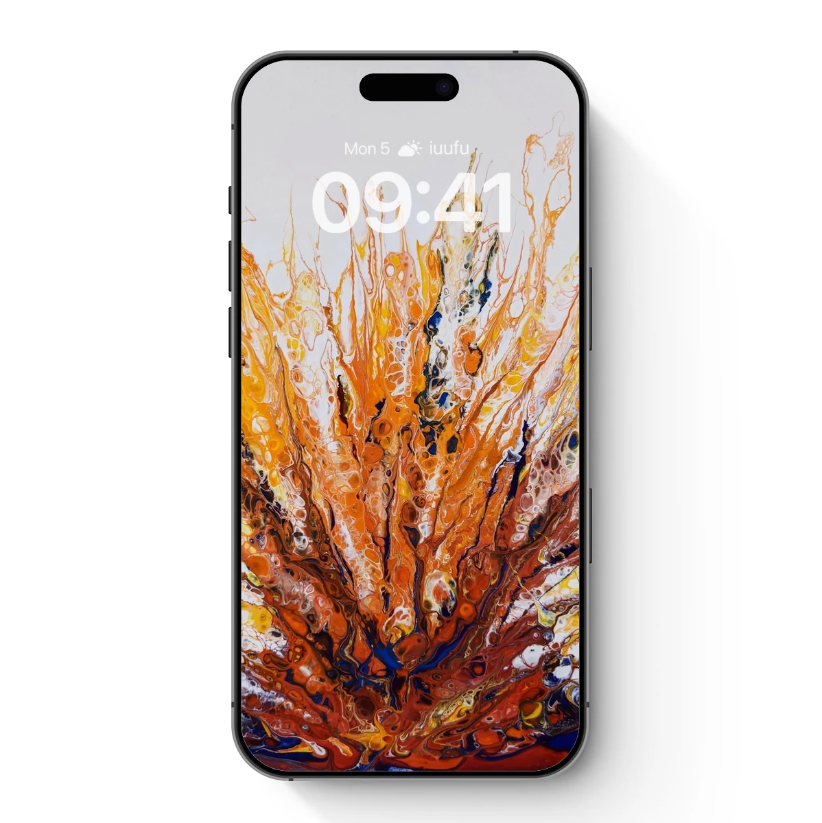 Fiery Abstract Eruption: Fusion of Flames and Flow