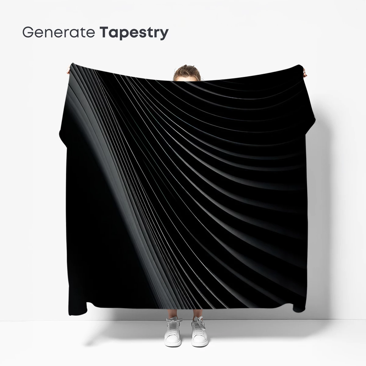 Elegant Black Waves: A Symphony of Curves - Image 5