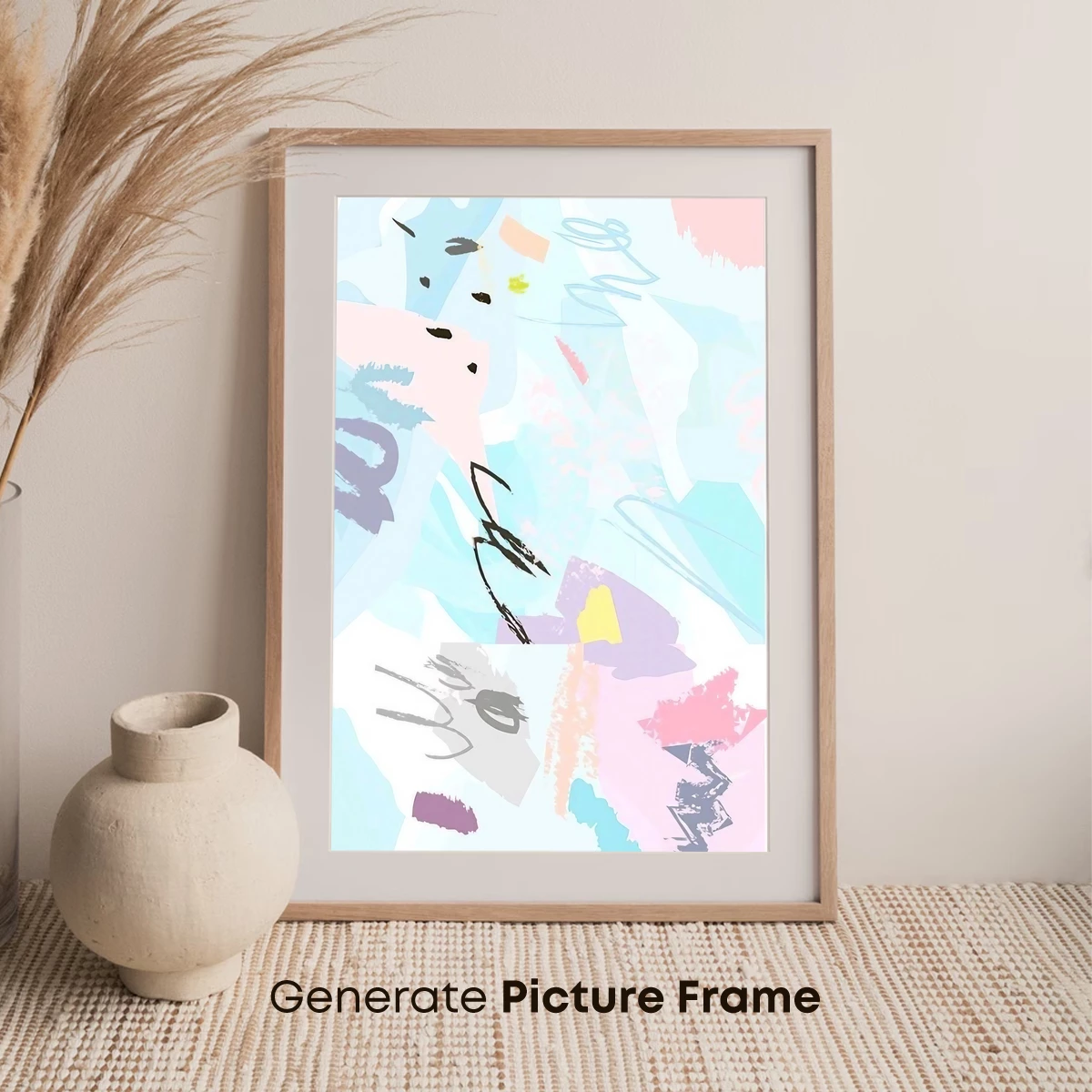 Abstract Pastel Symphony: Brushstroke Harmony - Image 7