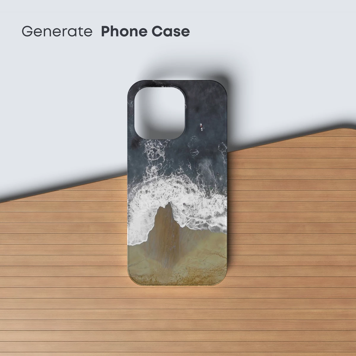 Aerial Solitude: Surfer Amidst Ocean Waves - Image 3