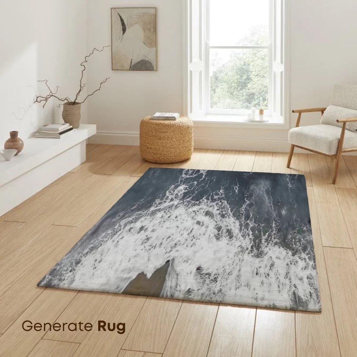 Aerial Solitude: Surfer Amidst Ocean Waves - Image 6