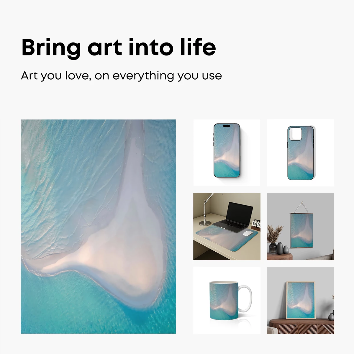 Aerial Serenity: Sandbar in Turquoise Waters - Image 2