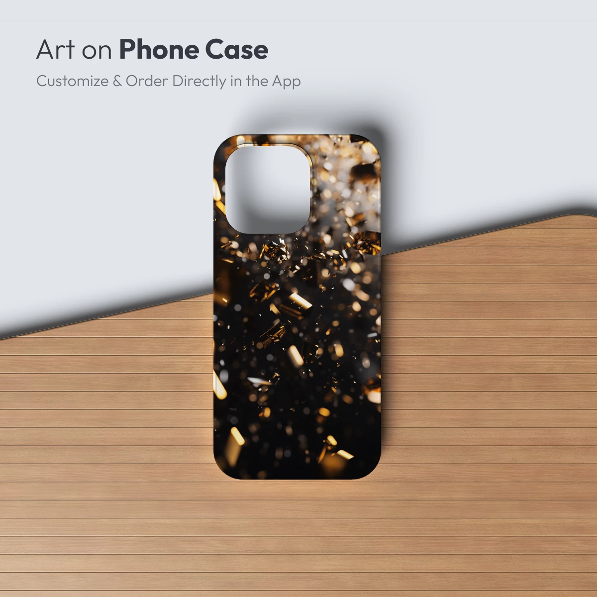 Golden Confetti Cascade: Festive Elegance in Motion - Image 3