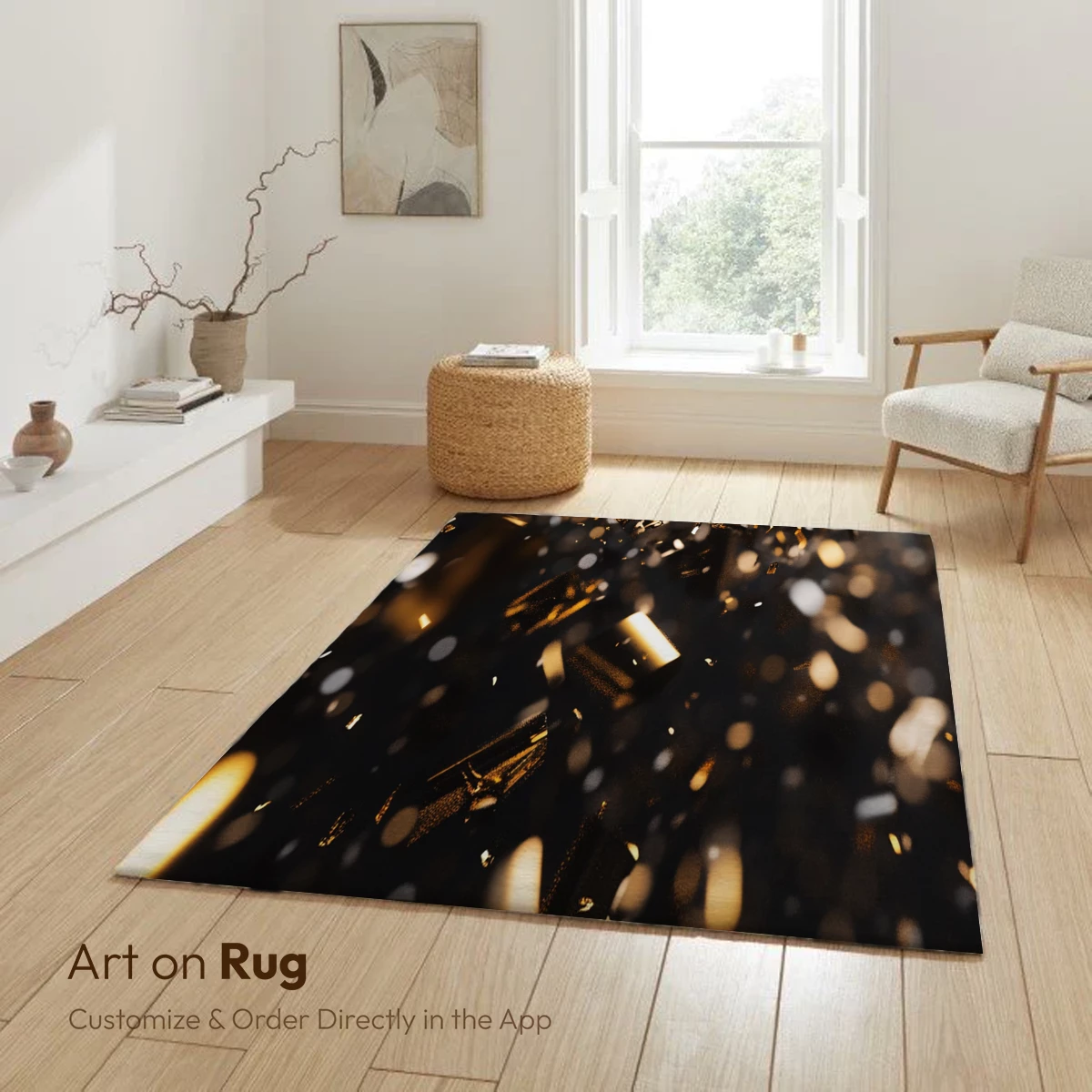 Golden Confetti Cascade: Festive Elegance in Motion - Image 6