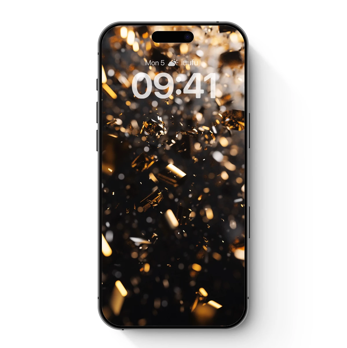 Golden Confetti Cascade: Festive Elegance in Motion