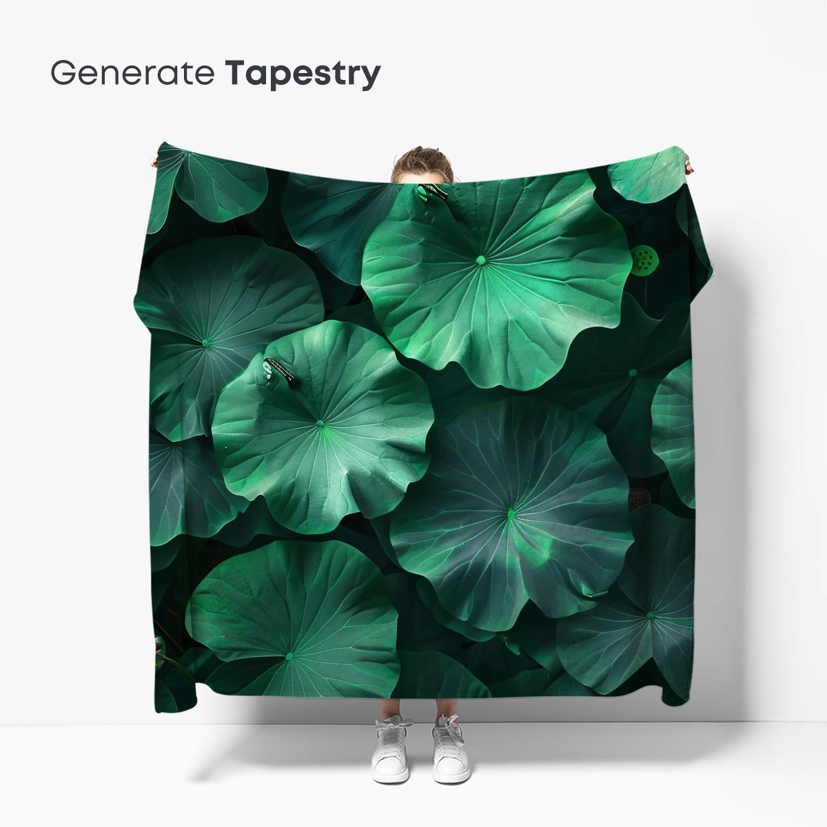 Emerald Lotus Symphony: Nature's Abstract Canvas - Image 5