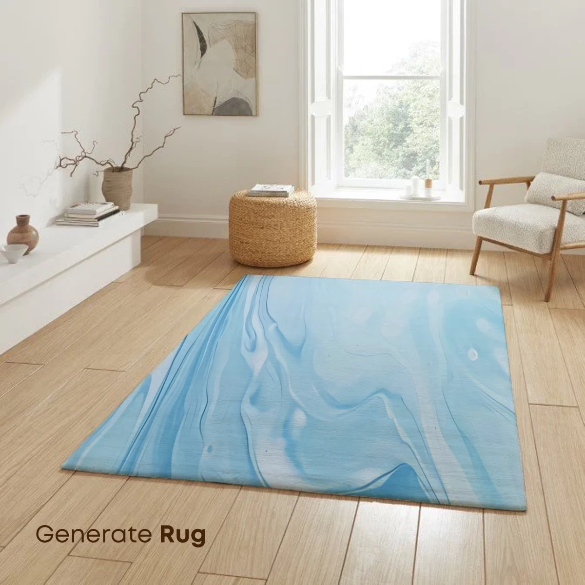 Ethereal Blue Swirls: A Liquid Canvas Dream - Image 6