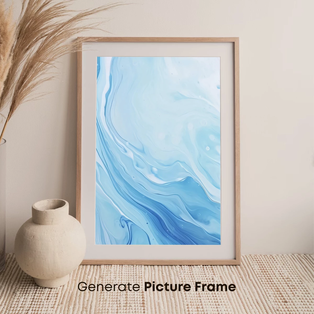 Ethereal Blue Swirls: A Liquid Canvas Dream - Image 7