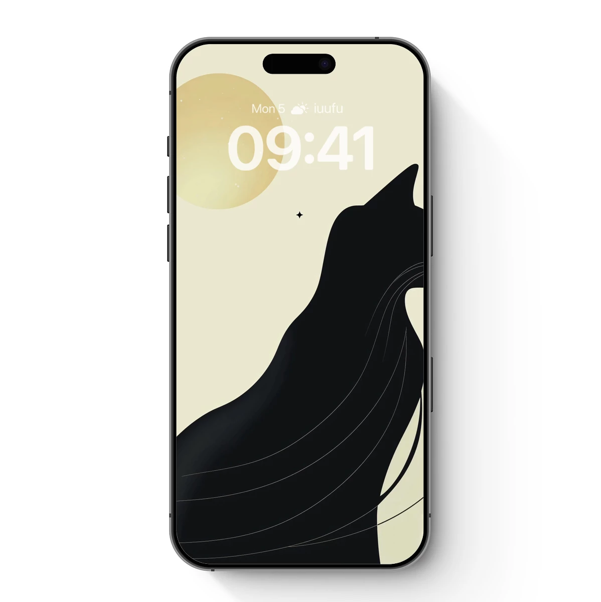 Eternal Moonlit Cat: Minimalist Night Whispers