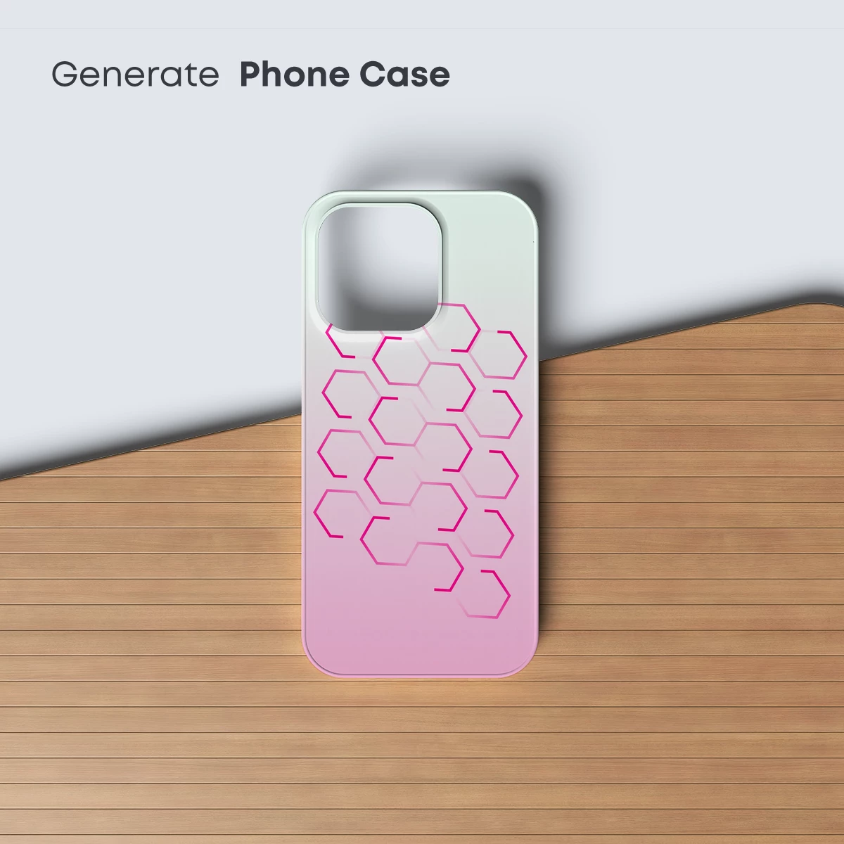 Hexagonal Harmony: Pink Gradient Elegance - Image 3