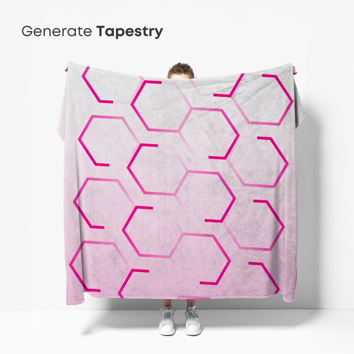 Hexagonal Harmony: Pink Gradient Elegance - Image 5