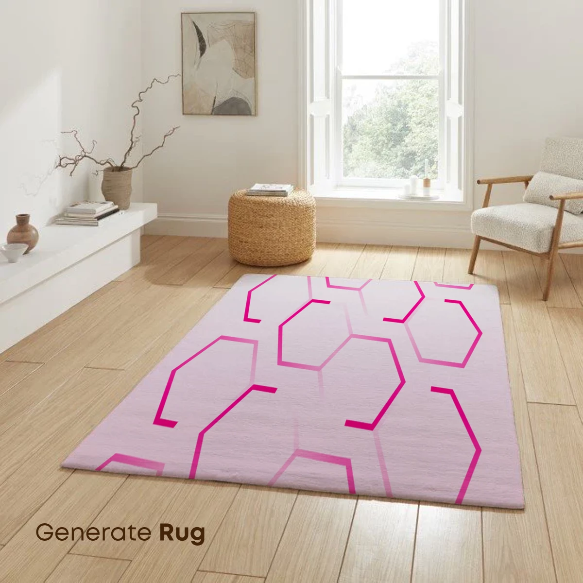 Hexagonal Harmony: Pink Gradient Elegance - Image 6